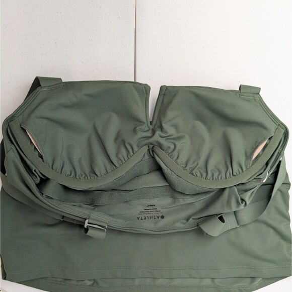 Athleta Fern Green 36 B/C Padded Bra Cup Tankini Swimsuit Top - Picture 7 of 7
